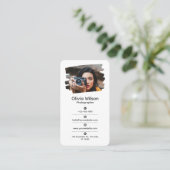 独自のスタイルフォトグラファーミニマルの作成 名刺 (スタンド正面)