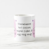 独自のスターリーアイススケートのピンクのクリスマスを作成 モーフィングマグカップ (中央)