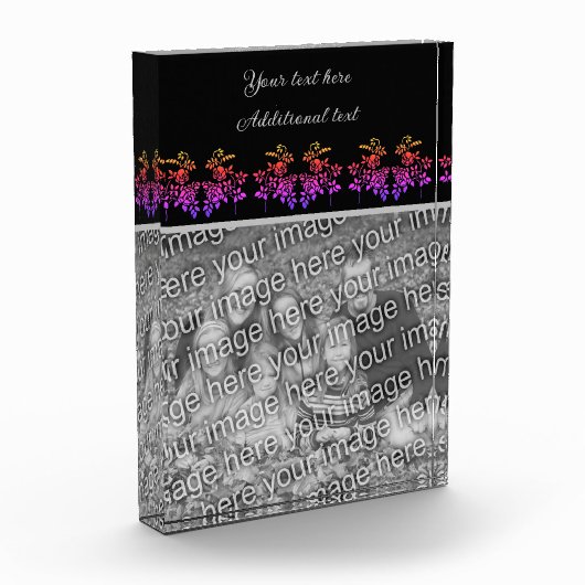 独自のステンシルバラの作成パーソナライズされた フォトブロック (左)