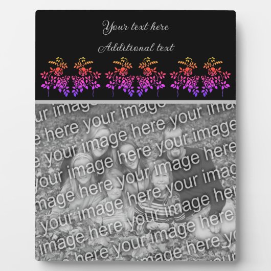 独自のステンシルフォトを作成パーソナライズされたする フォトプラーク (正面)