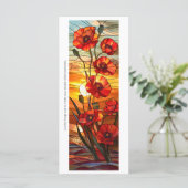 独自のステンドグラスのケシのブックマークを作成 (スタンド正面)