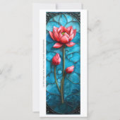 独自のステンドグラスのピンクのロータスブックマークを作成 (正面)