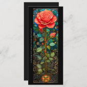 独自のステンドグラスバラブックマークカードの作成 (正面/裏面)