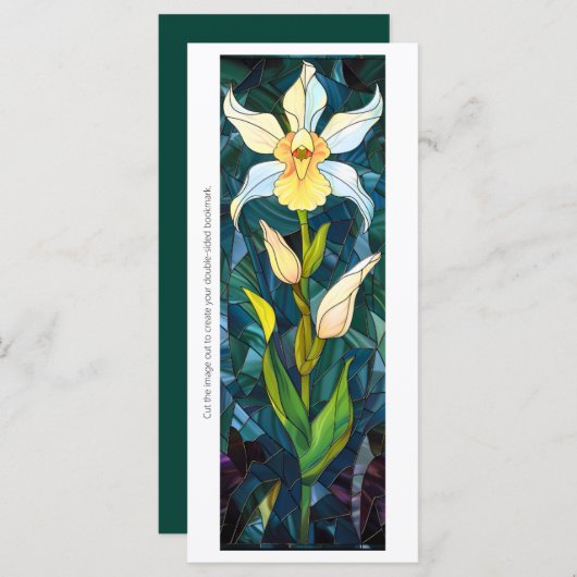 独自のステンドグラスDaffodilブックマークを作成 (正面/裏面)