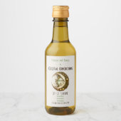 独自のステームパンクビクトリアンムーン女神を作成 ワインラベル (正面)