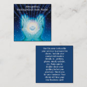 独自のスピリチュアルヒーリングハンドの作成 スクエア名刺 (正面/裏面)