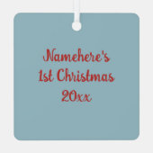 独自のスプーンな魔法のクリスマス格言を作成 メタルオーナメント (裏面)