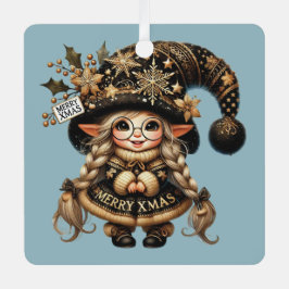 独自のスプーンな魔法のクリスマス格言を作成 メタルオーナメント