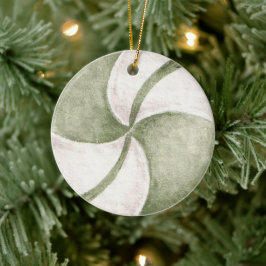 独自のスペアミントキャンディクリスマスを作成 セラミックオーナメント