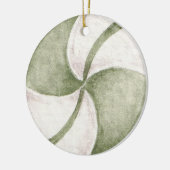 独自のスペアミントキャンディクリスマスを作成 セラミックオーナメント (左)