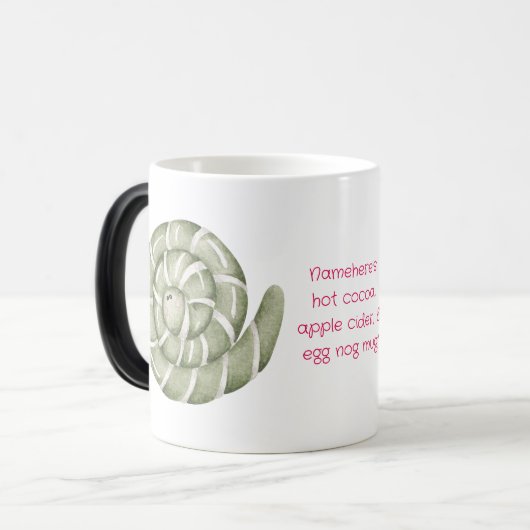 独自のスペアミントキャンディーウォームクリスマスを作成 モーフィングマグカップ (正面左)