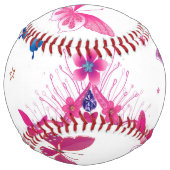 独自のスポーツカラフル&ゲーム蝶を作成 ソフトボール (正面)