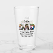独自のスポーツパパフォトコラージュを作成するスイムパパ タンブラーグラス (裏面)