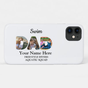 独自のスポーツパパフォトコラージュを作成するスイムパパ iPhone 11 ケース