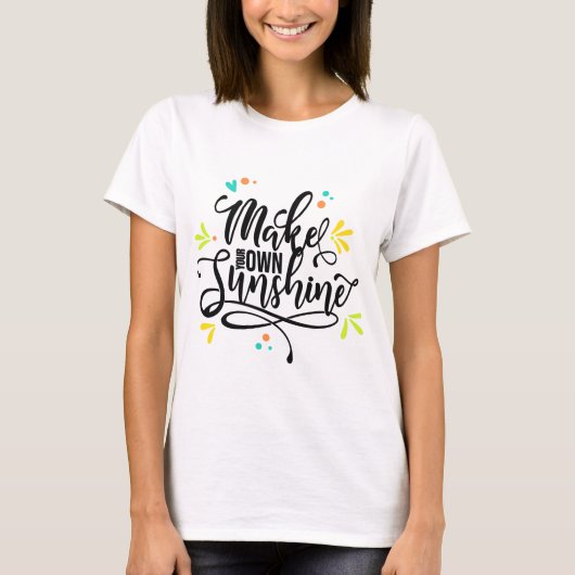 独自のスマイル |セルフやる気を起こさせる引用文 Tシャツ (正面)