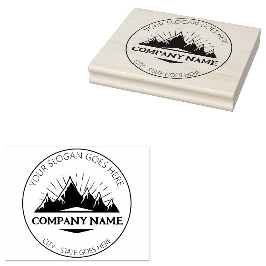 独自のスモールビジネス向けロゴを作成 ラバースタンプ (押印)