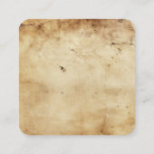 独自のセピアカスタムオールド紙の作成 エンクロージャーカード (裏面)