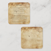 独自のセピアカスタムオールド紙の作成 エンクロージャーカード (正面/裏面)