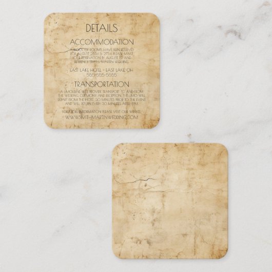 独自のセピアカスタム高齢者動揺して紙の作成 エンクロージャーカード (正面/裏面)