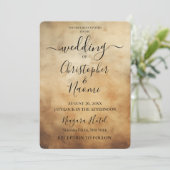 独自のセピアヴィンテージ旧紙 招待状 (スタンド正面)