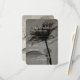 独自のセピアヴィンテージX線花を作成 出欠カード