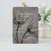 独自のセピアX線ヴィンテージ花を作成 出欠カード (スタンド正面)