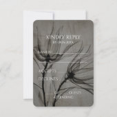 独自のセピアX線ヴィンテージ花を作成 出欠カード (正面)