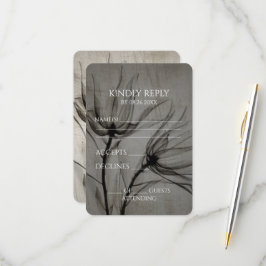 独自のセピアX線ヴィンテージ花を作成 出欠カード