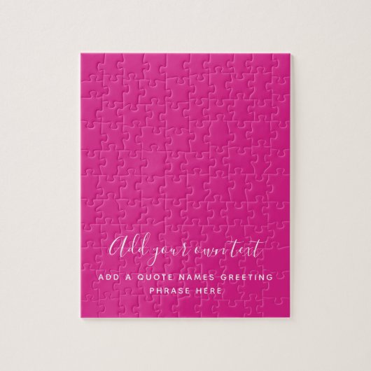 独自のセリーズピンクカスタム文字の作成パーソナライズされた ジグソーパズル (縦)