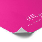 独自のセリーズピンクカスタム文字の作成パーソナライズされた ポスター (角)