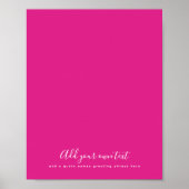 独自のセリーズピンクカスタム文字の作成パーソナライズされた ポスター (正面)
