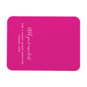 独自のセリーズピンクカスタム文字の作成パーソナライズされた マグネット (横)