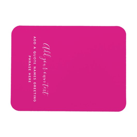 独自のセリーズピンクカスタム文字の作成パーソナライズされた マグネット (横)