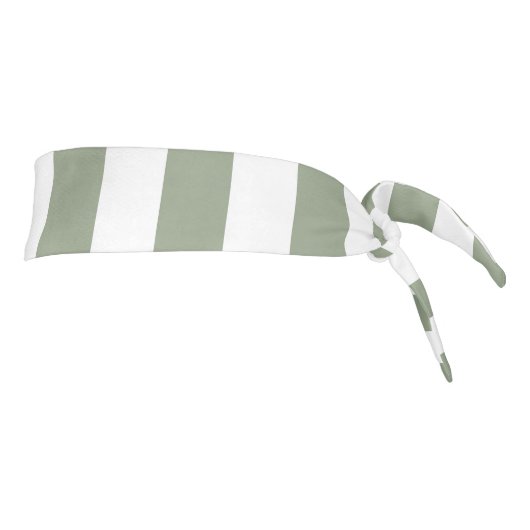 独自のセージ緑の白いパターンを作成ストライプのする タイヘッドバンド (回転90)