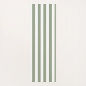 独自のセージ緑の白いパターンを作成ストライプのする ヨガマット (裏面)