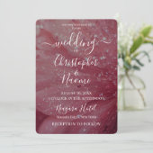 独自のソフトピンクのクローズアップファンタジー花を作成 招待状 (スタンド正面)