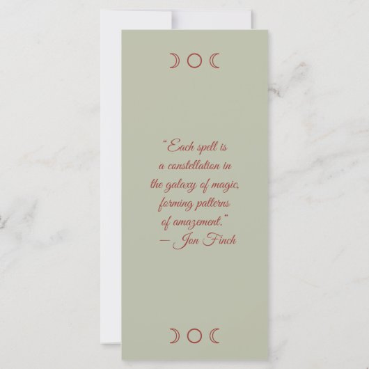 独自のソフトピンクのグラジオラスのブックマークカードを作成 (裏面)