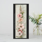 独自のソフトピンクのグラジオラスのブックマークカードを作成 (スタンド正面)