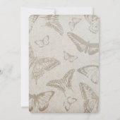 独自のソフトヴィンテージ蝶紙の作成 招待状 (裏面)