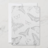 独自のソフトヴィンテージ蝶紙の作成 招待状 (裏面)