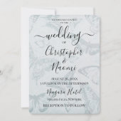 独自のソフトヴィンテージ蝶紙の作成 招待状 (正面)