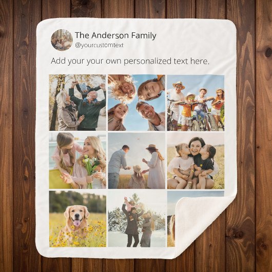 独自のソーシャルメディアのフォトコラージュを作成する シェルパブランケット