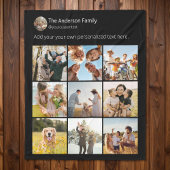 独自のソーシャルメディアのフォトコラージュを作成する フリースブランケット