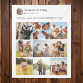 独自のソーシャルメディアのフォトコラージュを作成する フリースブランケット