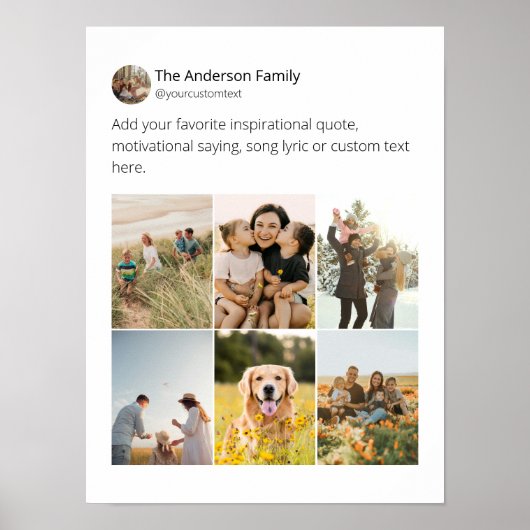 独自のソーシャルメディアのフォトコラージュを作成する ポスター (正面)