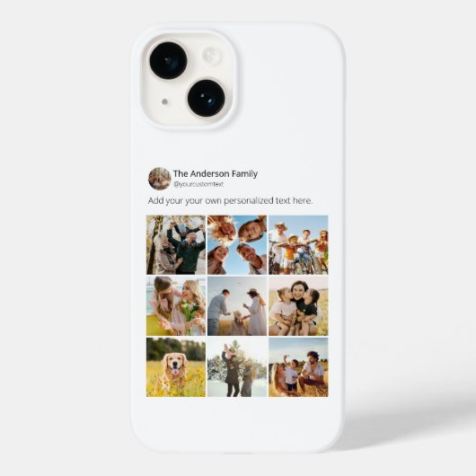 独自のソーシャルメディアのフォトコラージュを作成する Case-Mate iPhoneケース (裏面)