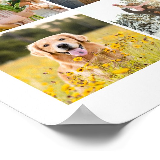 独自のソーシャルメディア写真コラージポスターの作成 ポスター (角)