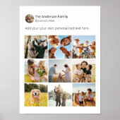 独自のソーシャルメディア写真コラージポスターの作成 ポスター (正面)