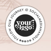 独自のソーシャルメディカスタムアビジネスロゴを作成する ラウンドシール