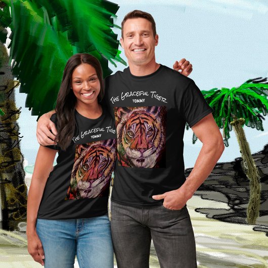 独自のタイチーグレースフルタイガーエクササイズの作成 Tシャツ